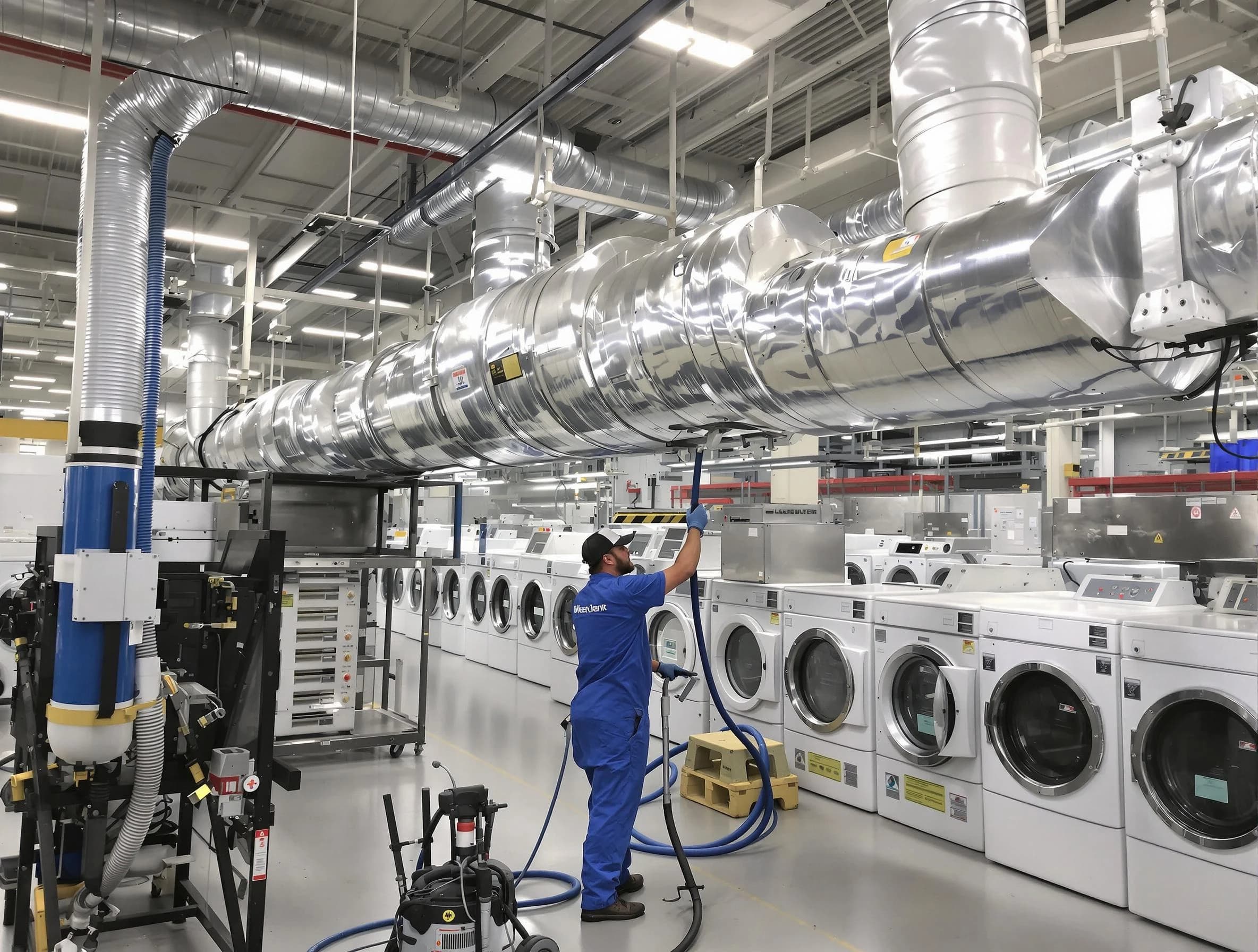 Pell City Dryer Vent Cleaning team performing heavy-duty industrial dryer vent cleaning in Pell City