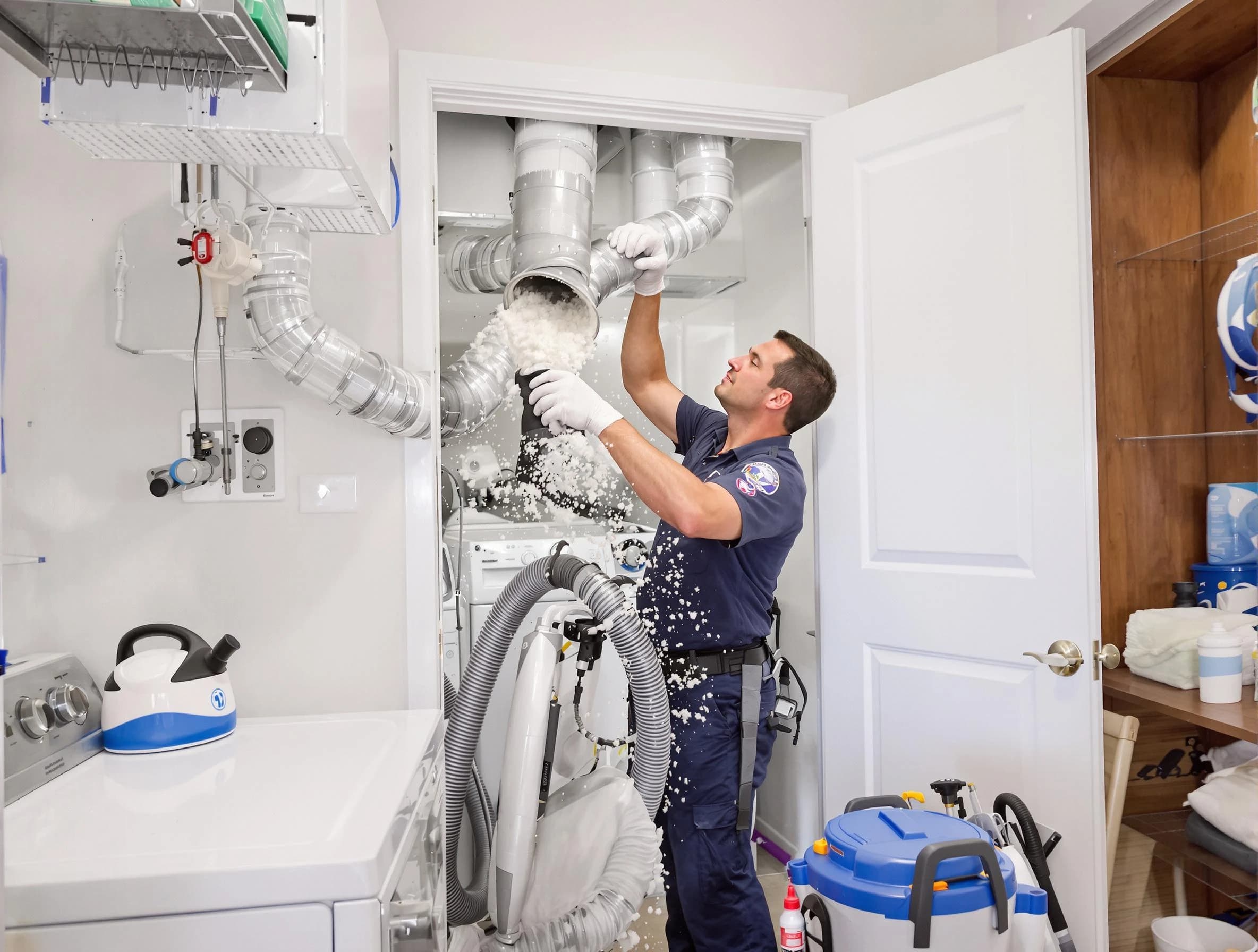 Pell City Dryer Vent Cleaning technician delivering thorough residential dryer vent cleaning service in Pell City